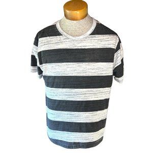 OT Revolution Shirt Mens Size XL Black Gray Heathered Stripe